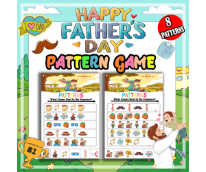 Father's Day Patterns Kindergarten - Preschool | Math Center | Math