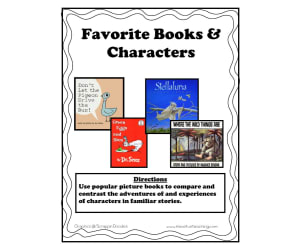 Favorite Books and Characters Activity