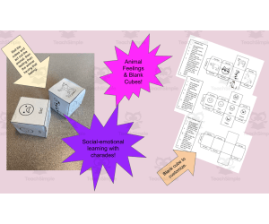 Feelings Charades SEL Cubes