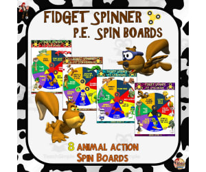 Fidget Spinner Boards: Animal Action Movements