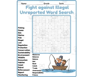 Fight against Illegal Unreported Word Search 2nd 3rd 4th 5th Grade