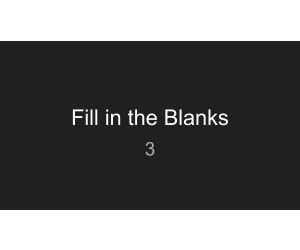 Fill in the Blanks Sample Lesson - Vocabulary Grade 5-6 (PPT)