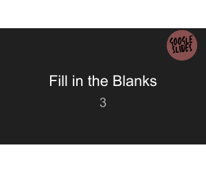 Fill in the Blanks Sample Lesson - Vocabulary Grade 5-6 (Slides)