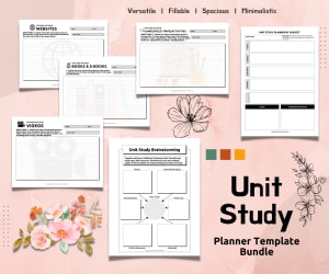 Fillable Unit Study Planner Bundle