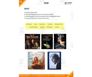 Film ESL TEFL Upper Intermediate Lesson Plan Worksheet