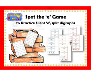 Final e/Silent e/split digraphs Phonic Game: Build a Tower!