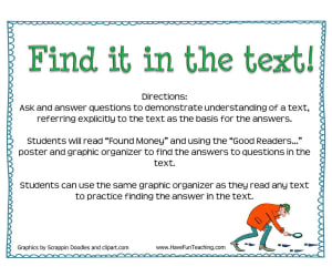 Find It In The Text Activity