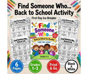 Find Someone Who Back to School Ice Breaker | First Day Activity