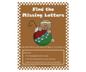 Find the Missing Letters Sequencing Activity