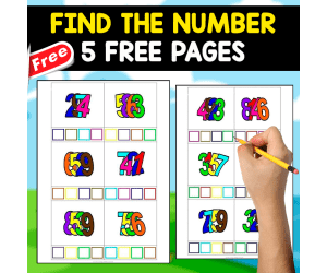 FIND THE NUMBER | 5 FREE WORKSHEETS