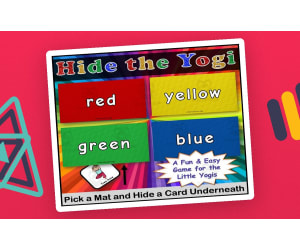 Find the Yogi Kids Yoga Mat Hide and Seek Game with 72 Different Yoga Pose Cards