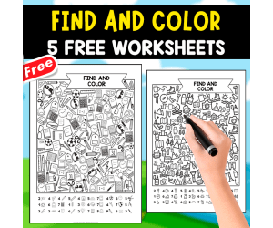 FIND THINGS AND COLOR | EARLY MATH | COUNTING NUMBERS_J