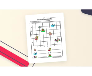 Finding a Spot on a Map Worksheet