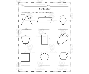 Finding Area and Perimeter Worksheet