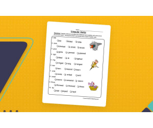 Finding Irregular Verbs Worksheet