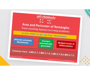 Finding Area & Perimeter of Rectangles Set