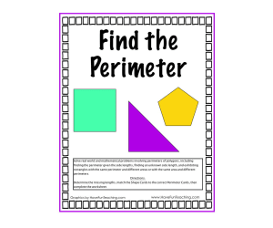 Finding the Perimeter Activity