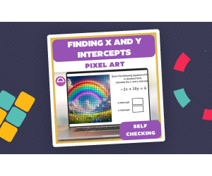 Finding X and Y Intercepts Pixel Art