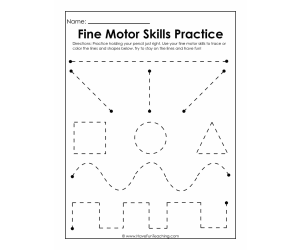 Fine Motor Skills Practice Worksheet