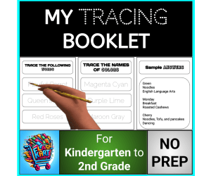 Fine Motor Skills Tracing & Alliteration Worksheets for KG & 1st Grade