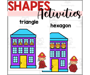 Fire Safety 2D Shapes Sorting Mats