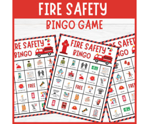 Fire Safety Bingo Game | Fire Prevention Week Community Helpers Activi