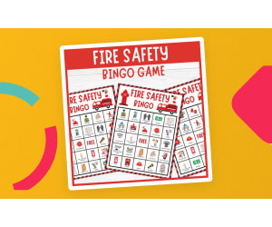Fire Safety Bingo Game | Fire Prevention Week Community Helpers Activi