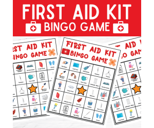 First Aid Kit Bingo Game | First Aid & Emergency Safety Activity