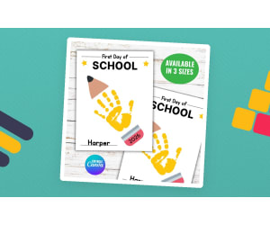 First Day of School Handprint/Pencil Craft, Preschool Kindergarten