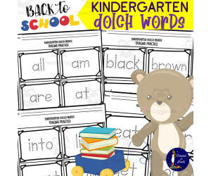 First Grade Dolch Words Tracing Practice