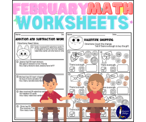 First Grade February Math Worksheets