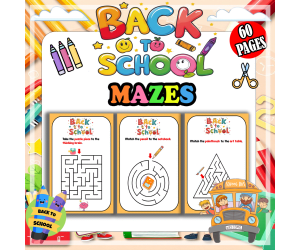 First Week of School Mazes Puzzle | Back to School Activities for Prek