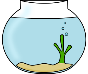 Fish bowl and Fish Clip Art