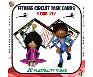 Fitness Circuit Task Cards: Flexibility