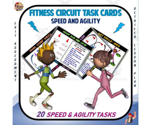 Fitness Circuit Task Cards: Speed + Agility