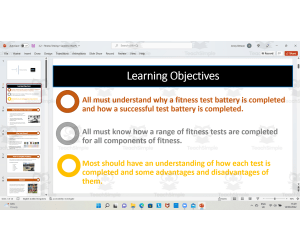 Fitness Testing Methods