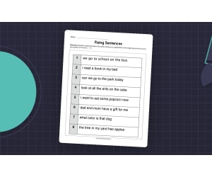 Fixing Sentences Worksheet
