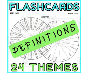 Flash Cards Worksheets Vocabulary Definition