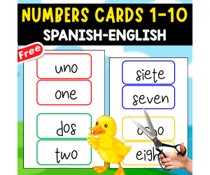 FLASHCARDS NUMBERS 1-10 | ENGLISH-SPANISH