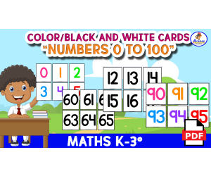 FLASHCARDS NUMBERS 1 - 100 I Color and Black and White Version
