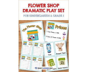 Flower Shop Dramatic Play Set for Kindergarten & Grade 1