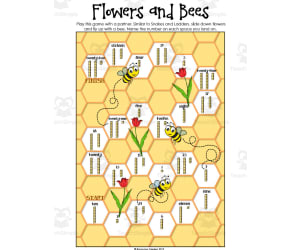 Flowers and Bees Math Game