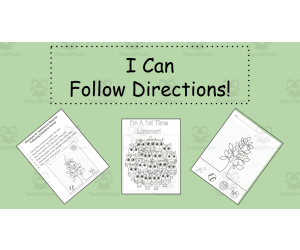Following Directions SEL Activity