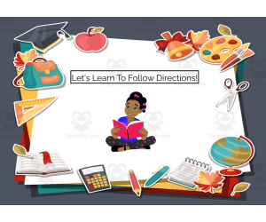 Following Directions SEL Boom Cards -With Audio