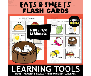 Food and Desserts Flash Cards | Colorful Printables