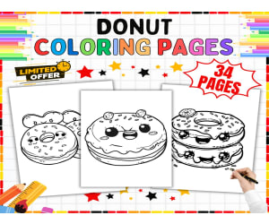 Food Coloring Pages - 34 Printable Coloring Sheets for Kids K-5