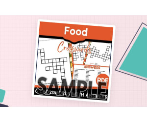 Food Crossword: 1 Page Sample (PDF)