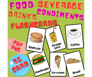 Food Drinks Beverages Condiments Flashcards In English