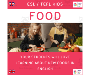 Food ESL Lesson Plan For Kids and Early Learners
