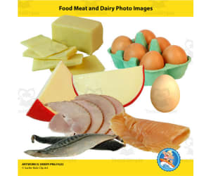 Food: Meat and Dairy Clipart
